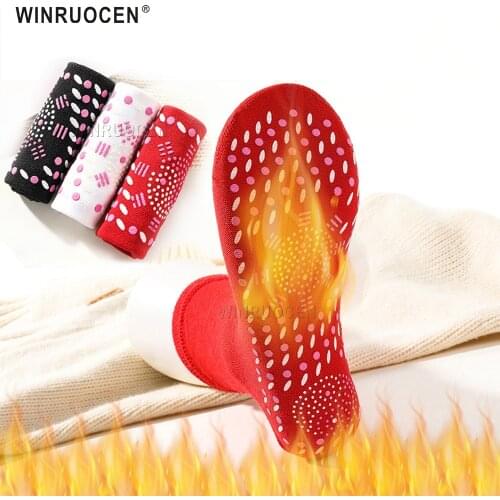 Self-heating Magnetic Socks insoles for Women Men Self Heated Socks Tourmaline Magnetic Therapy Winter Warm Massage Sock Unisex