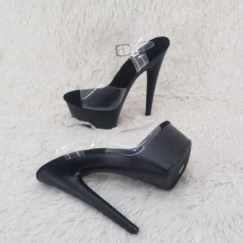 Leecab 6Inch/15cm pvc upper lady High Heels Platform Party Sexy Exotic Pole Dancing Sandals