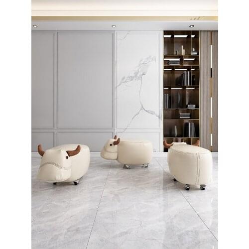 GY Animal Seat Cartoon Kindergarten Creative Single Pulley Calf Stool Cute Household Leather Children Chair