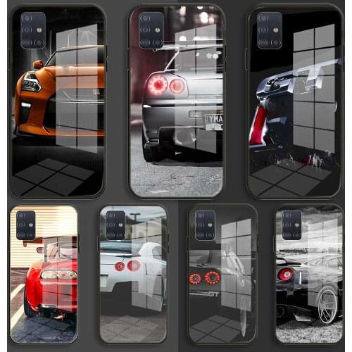 Sports Car Car Speed Sparks Road Soft Silicone Glass Case For Samsung Galaxy A10 A20 A30 A40 A50 A70 A31 A51 A71 Balck Cover