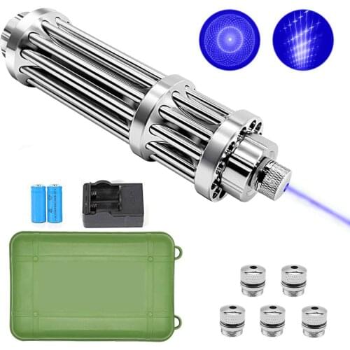 Blue High Power Laser Light Burning laser Outdoor Operation Signal Light Burning Match/dry Wood/lit Candle/Burn Cigarettes