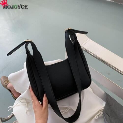 Pure Color Messenger Handbag 2020 Summer Fashion Women Bags Simple Female Crescent Shape Crossbody Shoulder Bag
