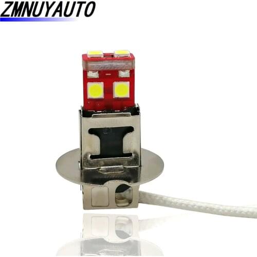 Car Light H1 H3 Led 6SMD 3030 Super Bright White Fog Lamp Auto Driving Bulb DC 12V Car-styling