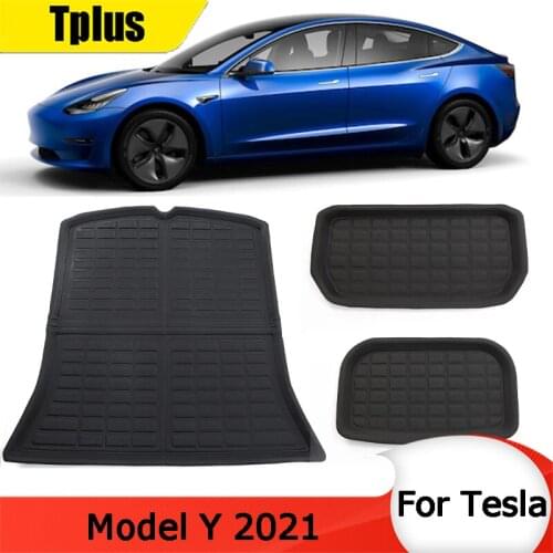 Tplus New Trunk Mat For Tesla Model Y 2021 Waterproof Pad Cargo Pallet Car Trunk Pad Protection Mat Accessories Model Y