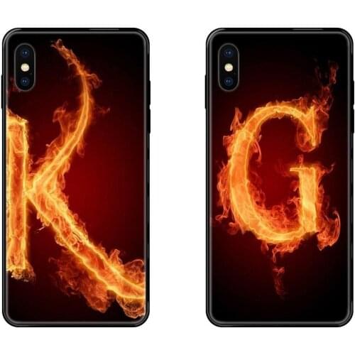 Conveniency For Galaxy Note 4 8 9 10 20 Plus Pro J6 J600 J7 J730 J8 J810 M30s M80s 2017 2018 Letters On Fire Art Black Soft TPU