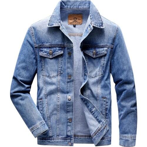 High-end Brand Mens Tooling Denim Jacket 2021 Autumn Winter New Trend Fashion All-match Jean Coat Male Multi-pocket Casual Top