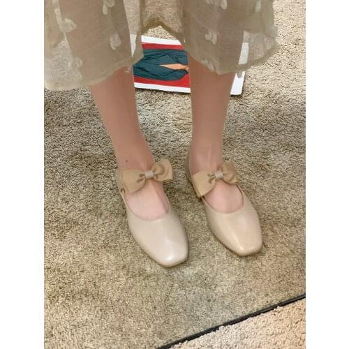 Large size 40 womens shoes spring and autumn new fashion wild flat Mary Jane comfortable soft sole shoes