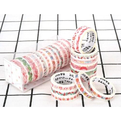 12Rolls Bronzing Masking Tape Set Hand Account DIY Decoration Scrapbooking Journal Stickers Supplies