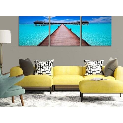 Blue Ocean 3 Piece Giclee Canvas Prints Wall Art Paintings for Living Room Bedroom Home Decorations Drop shipping