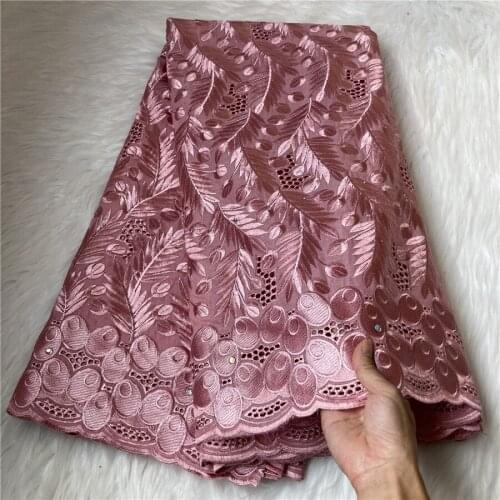 5Yards Swiss Voile Lace In Switzerland African Broderie Nigerian Lace Fabric Senegal Dry 100%Cotton Embroidery Lace For Party