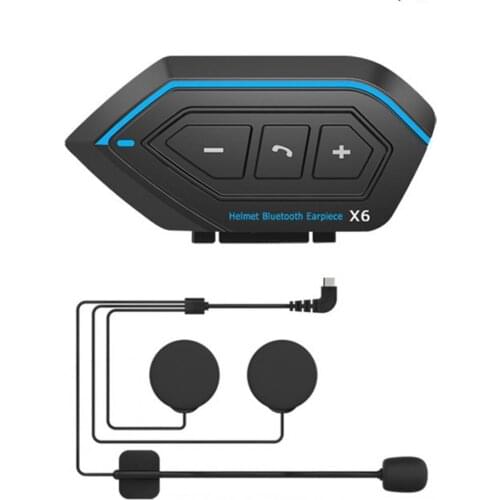 50% Hot Sales!!!! X6 Bluetooth-compatible 5.0 Noise Reduction Rechargeable Motor Bike Interphone Headphone