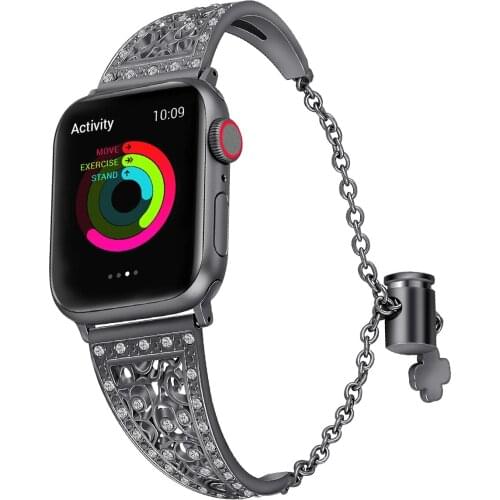 Bling Watch Band For Apple Watch Band Diamond Rhinestone Business Replacement Strap Bracelet Wristband for Apple Watch LM82014