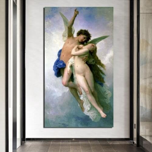 Aestheticism Myth Of Psyche And Eros Canvas Painting Print Living Room Home Decor Modern Wall Art Oil Painting Posters Pictures