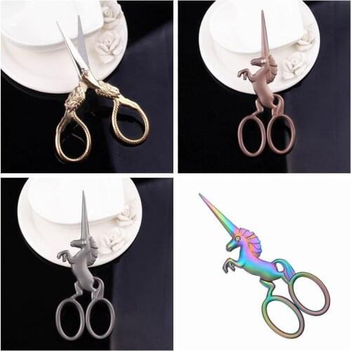 European Retro gold classic Craft Stainless Steel Sewing Tailor scissor cross stitch handicraft DIY Tool Sharp Vintage Antique