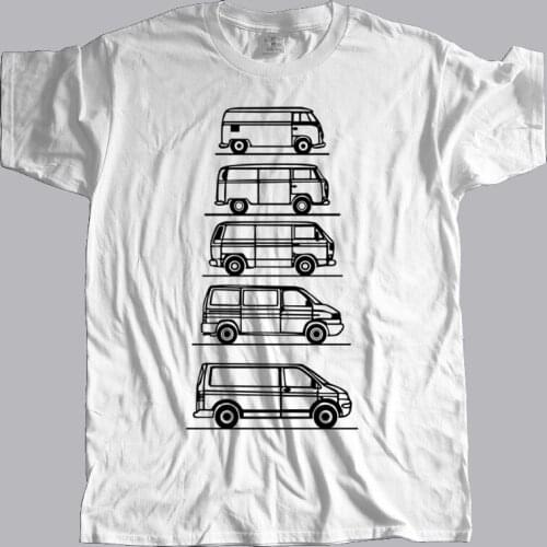 Tshirt men summer top tees Transporters Campers In Disguise T-Shirt T4 Tag Van Geschenk Fur Vater t-shirt loose style tops