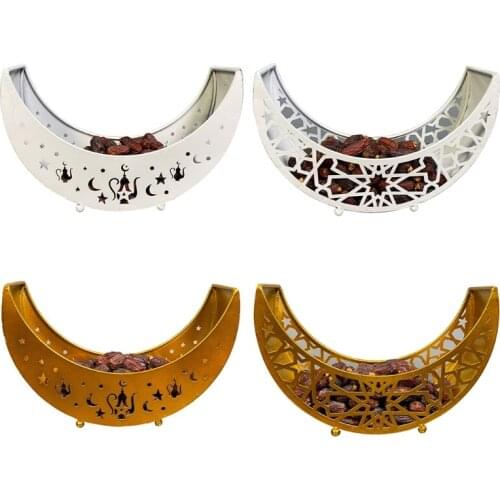 Eid Mubarak Moon Serving Tray Tableware Dessert Food Storage Container Ramadan