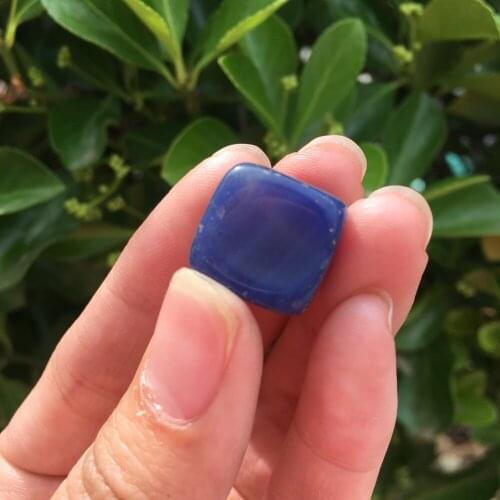 1pcs Tumbled Stones Natural Blue Agate crystal Pocket Stones quartz palm stone Reiki Healing