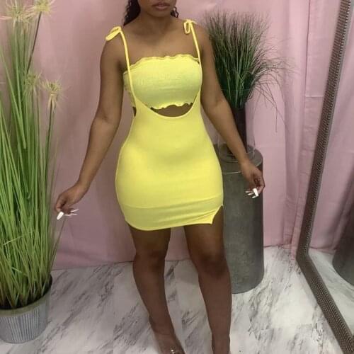 TNNAOFF Rib Two Piece Set for Women Sleeveless Breast Wrap Summer Sexy Sling lace Bodycon Mini Dress Lounge Wear Matching Set