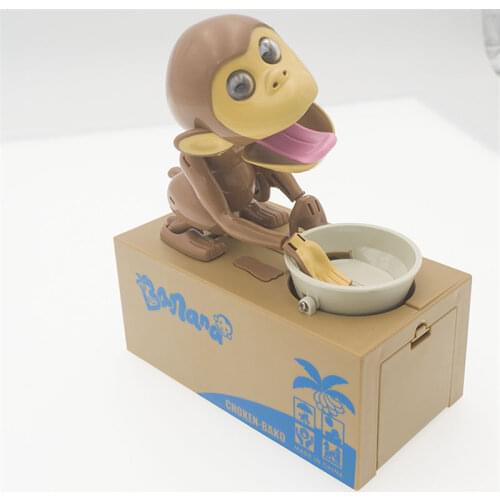 Creative Funny Monkey Piggy Bank Coin Money Boxes Children Electric Money Bank Coins Moneybox Storage Box, Kids Toys Gifts