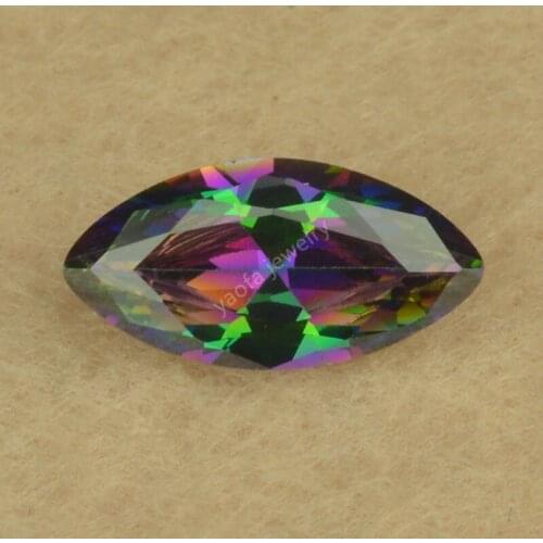 Sale Zircon 1.5x3~10x20mm Plating Mix Color Multicolor Synthetic Gems Cubic Zirconia Marquise Cut Loose CZ Stone For Jewelry