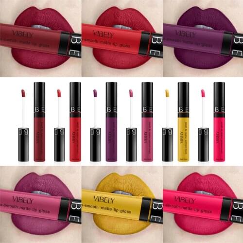 29 Colors Matte Lip Glaze Round Tube Lipstick Waterproof Non-stick Refreshing And Smooth Lip Makeup Cosmetics TSLM1