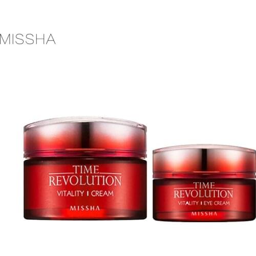 MISSHA Time Revolution Vitality Cream 50g + Eye Cream 25g Whitening Face Skin Care Anti Wrinkle Nourish Firm Korean Cosmetics