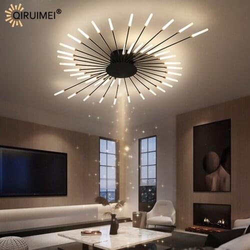 Nordic New Firework Shaped Deco Lamps Modern LED Chandeliers Lights For Dining Living Room Bedroom Hall Hotel Indoor Lighting