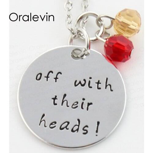 Wholesale OFF WITH THEIR HEADS Charms Necklace Lover Gift Jewelry 10Pcs/Lot,#LN257