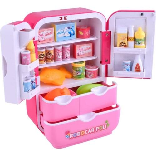 Plastic Kitchen Toy Shopping Cart Set Cutting Fruit Vegetable Food Pretend Play House Education Toys Basket for Girl Kid Bb50