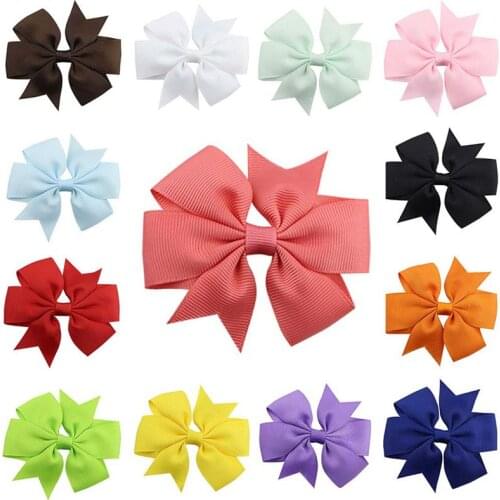 2 Pcs Baby Girl Toddler Hair Bows Alligator Clip Grosgrain Ribbon Headband Infant Headband Headdress