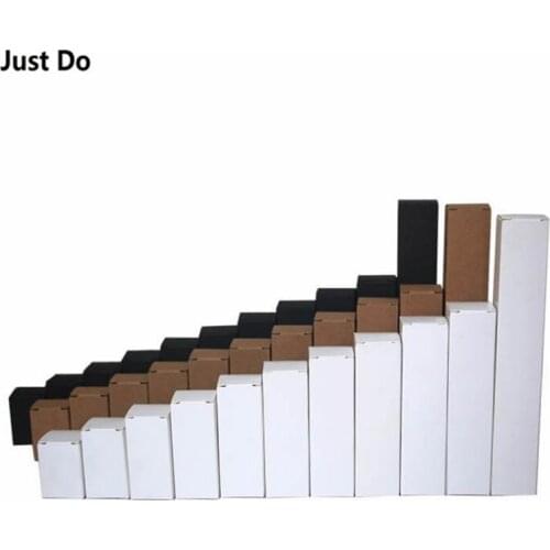 3x3x15cm black empty paper box Kraft Paper Packaging Boxes For Oil Dropper Bottles DIY Flat Lipstick Perfume Tube packing boxes