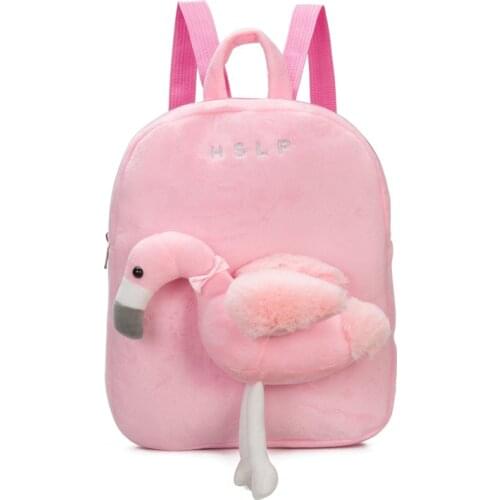 Pink Kawaii Stuffed Plush Kids Baby Toddler School Bag Backpack Kindergarten Schoolbag for Girls Boys 3D Cartoon Animal Backpack