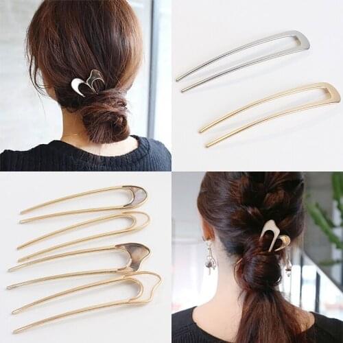 Silver Minimalis Golden Hairclip Tools Bun Maker Headwear Alloy 1PC Hair Sticks Conch Shell Girls Hairpins Beige Seaside Unique