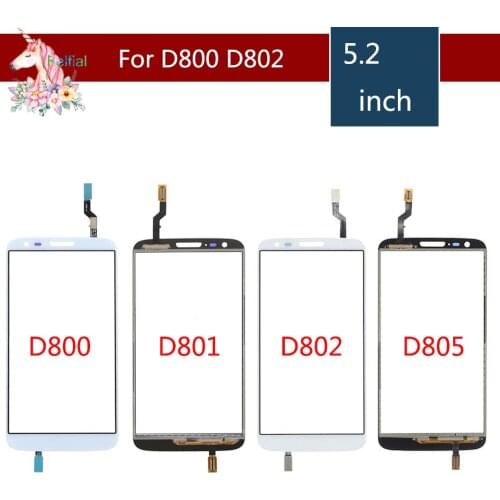 10pcs/lot 5.2" For LG G2 D802 D805 and G2 D800 D801 D803 Touch Screen Digitizer Sensor Outer Glass Lens Panel Replacement