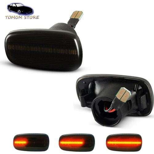 2Pcs Dynamic Amber LED Side Marker Indicator for Toyota RAV4 Isis Crown Comfort Altezza SXE GXE Wish Kluger Prius Land Cruiser