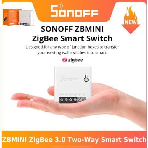 SONOFF ZBMINI Zigbee 3.0 DIY Smart Switch Two Way Switch APP Remote Control Works With SmartThing/Hue Hub/SONOFF ZB Bridge