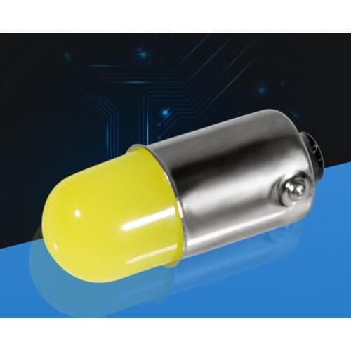 1Pcs BA9S T4W 363 1895 233 super bright Round 3D COB LED Pure White Car License Plate Light Bulb Auto Lamp marker light DC 12V