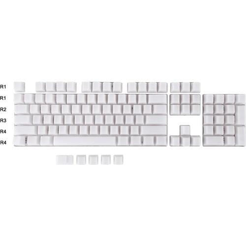109 Keys POM Jelly Keycaps Doubleshot Translucent OEM Profile Keycaps for DIY 60%/87 TKL/104/108 MX Switches Mechanical Keyboard
