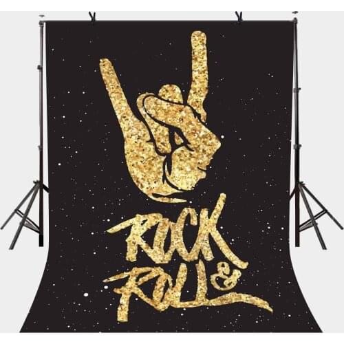 150x220cm Backdrop Golden Rock Gesture Photography Backdrop Black Background Studio Props