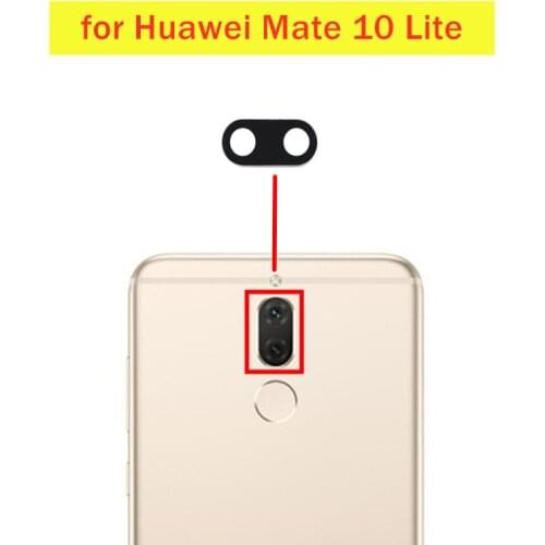 2pcs/Lot for Huawei Mate 10 Lite Back Camera Glass Lens Main Rear Camera Lens with Glue Repair Spare Parts