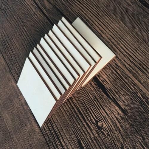 5Pair Retro Chic Blank Wood Rectangle Shape Craft Wood Sign Plank Plaque Embellishment Diy Supply