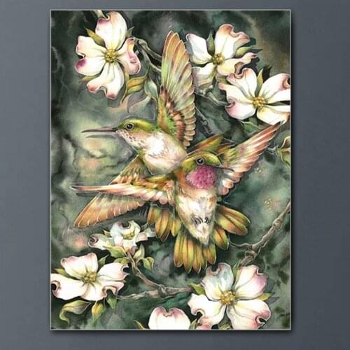 Abstract bird tree flower 5d diy diamond painting cross stitch full square round drill diamond embroidery kits decoration