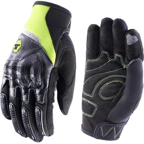 Masontex Motorcycle Accessories Guantes Moto Breathable Leather Full Finger Gloves Protective Moto Gloves Anti-slip Touch Screen