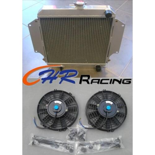 Aluminum radiator & plastic fans for Suzuki Sierra 1981-1998 1.3L manual