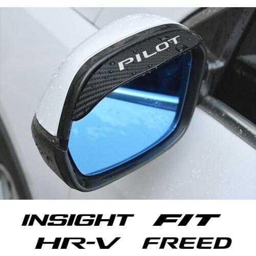 2pcs Flexible PVC Rearview Mirror Cover Rain Shade Rainproof Blades For Honda Fit Insight Pilot HR-V Freed Dohc Car Accessories