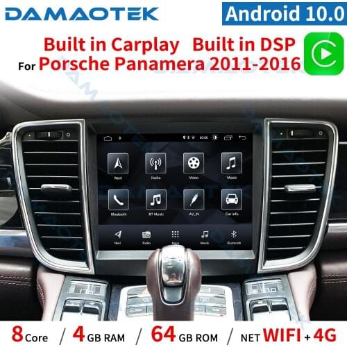 DamaoTek 8.4 inch inch Android 10.0 Tesla style For Porsche Panamera 970 G1 2011-2016 GPS Android car radio multimedia player