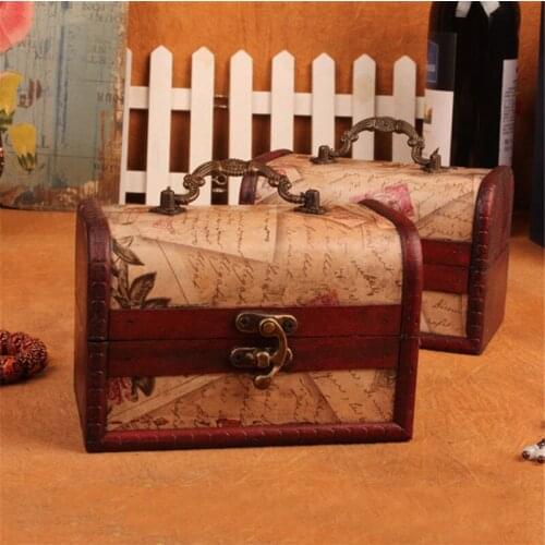 Wooden Boxes Retro Antique Decorative Gift Box Wood Jewelry Box Case Necklace Bracelet Storage Organizer