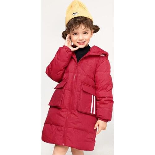 2020 Winter New Childrens down Jacket Brand Childrens Clothing Thick below the Knees Long Hooded Girls down Coat
