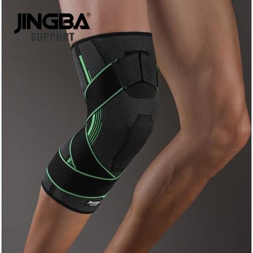 JINGBA SUPPORT Elastic Nylon knee pad Outdoor sports Volleyball basketball knee pads knee brace Bandage Support protector Safety