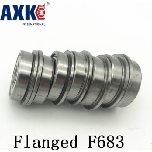Axk F683zz Flange Bearing 3x7x3 Mm Abec-1 ( 10 Pcs ) Flanged F683 Z Zz Ball Bearings